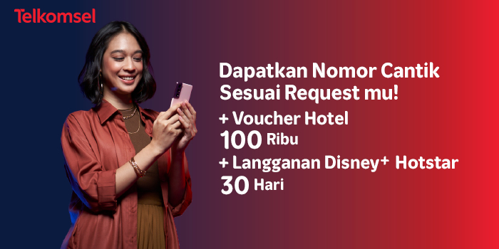 beli kartu Telkomsel halo+ dapat nomor cantik