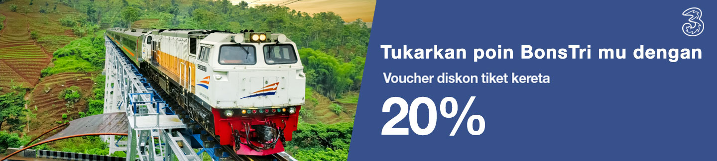 Promo Diskon Tiket Kereta 20% Maksimal 10 Ribu Bagi Pengguna Bonstri