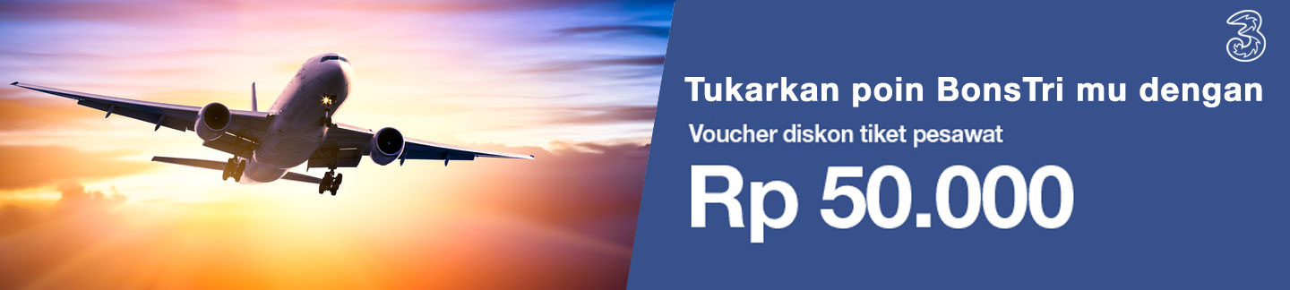 Promo Diskon Tiket Pesawat Rp. 50.000, Stok Voucher Terbatas!